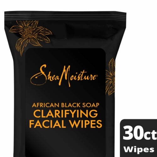 Shea Moisture African Black Soap Facial Wipes Perspective: front