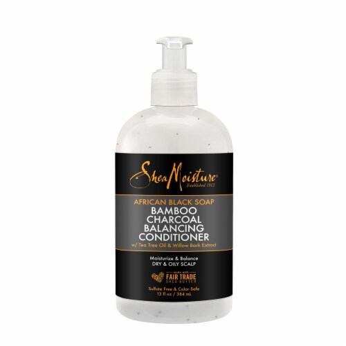 Shea Moisture African Black Soap Bamboo Charcoal Balancing Conditioner Perspective: front