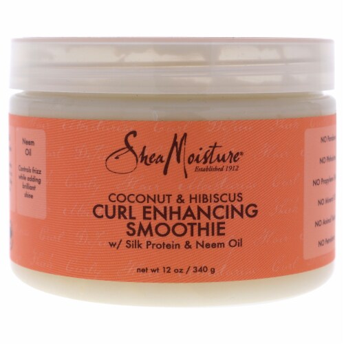 Shea Moisture Coconut Hibiscus Curl Enhancing Smoothie Cream 12 oz Perspective: front