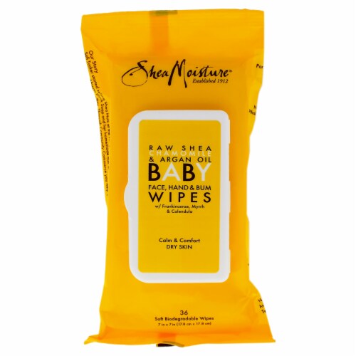 SheaMoisture  Raw Shea Baby Wipes Chamomile & Argan Oil Perspective: front