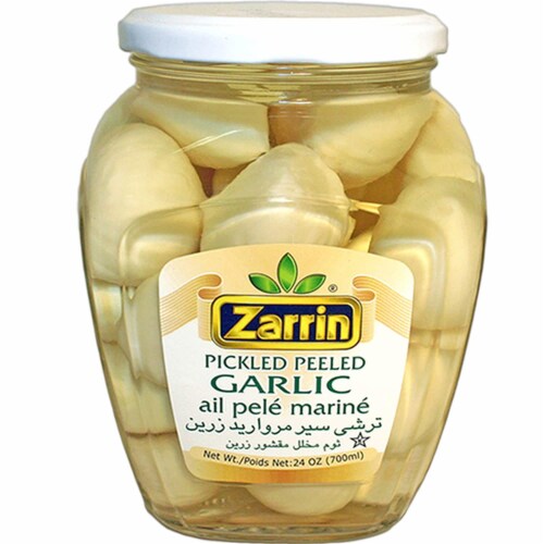 Zarrin Pickled Peeled Garlic, 24 Oz Perspective: front