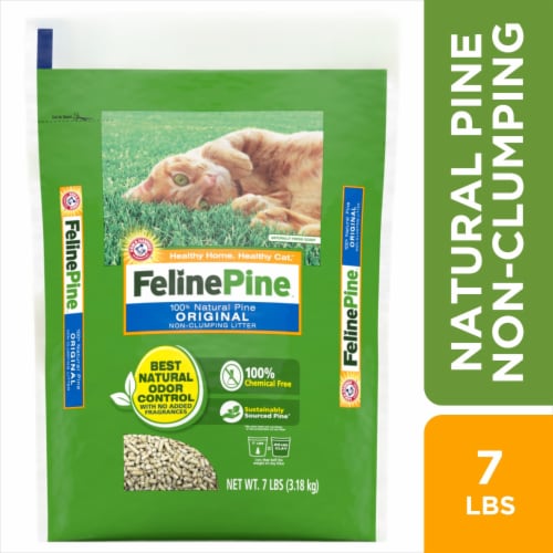 Feline Pine Original Non-Clumping Cat Litter Perspective: front