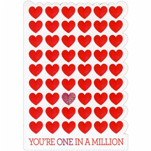 RSVP One in a Million Hearts Valentine's Day Card Perspective: front