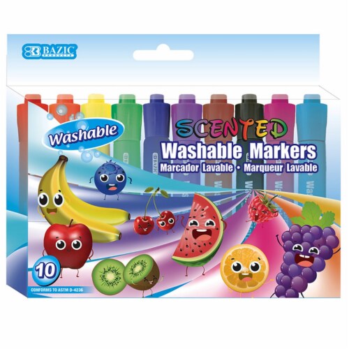 Washable Markers, Scented, 10 Colors, 1 - Kroger