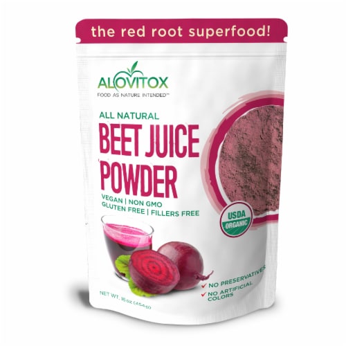 Certified Organic Beet Juice Powder 16 oz Raw Vegan & Gluten Free