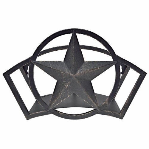 Liberty Garden Decorative Steel Liberty Star Garden Hose Butler Wall Storage Perspective: front