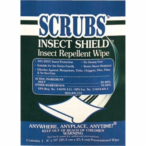 Insect Shield Insect Repellent Wipes, 8 x 10, Floral, 100/Carton Insect Shield Insect Repellent Wipes, 8 x 10, Floral, 100/Carton