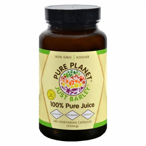 Pure Planet Just Barley Vegetarian Capsules Perspective: front