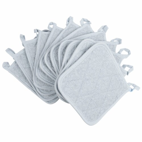 Pot Holder 12-Pack, Cotton Terry, Looped, 7x7 in., Six Colors, Buy a 12-Pack or a Case of Perspective: front