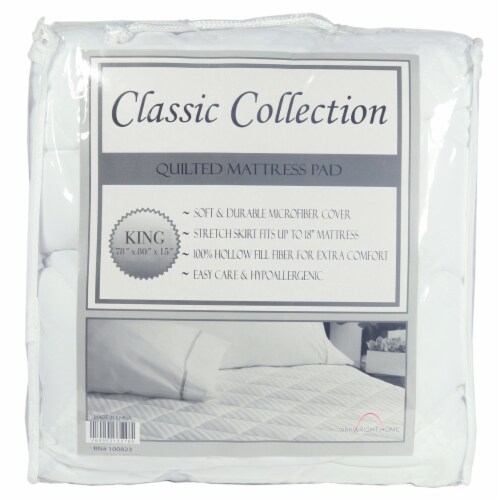 Classic Mattress Protector, Hypoallergenic, Deep 18” Fitted Skirt, Multiple Bed Sizes Perspective: front