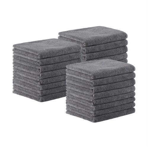 Arkwright Bck2U Terry Mircofiber Salon Towel 16x27 Grey (24/Pack) Perspective: front