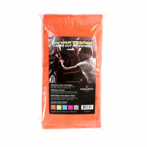 Smart Edge Microfiber Cleaning Cloth 16x16 Orange (12/Pack) Perspective: front