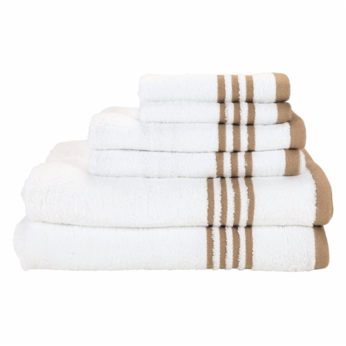 Metro 6-Piece Bath Towel Set, Two Each - Washcloths, Hand Towels