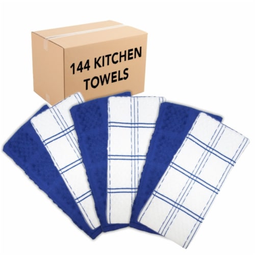 6 Pack of Premier Kitchen Towels: 15 x 25, Cotton, Popcorn Pattern, Color  Options Navy Case, Case of 144 - Fry's Food Stores