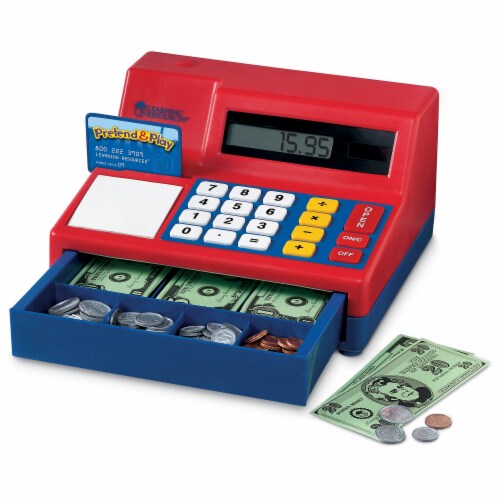 Learning Resources® Pretend & Play Calculator Cash Register Perspective: front