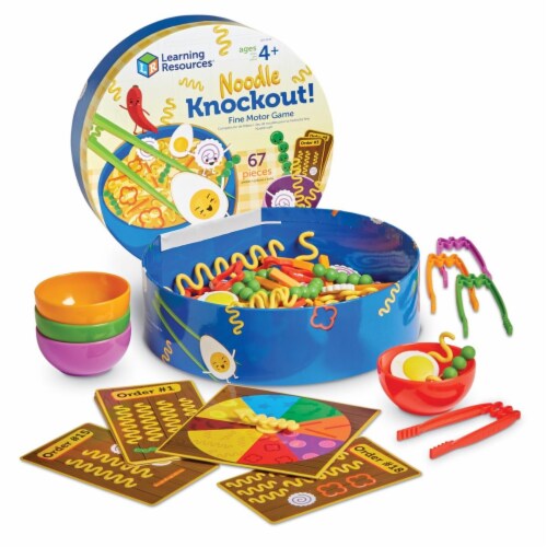 Learning Resources Noodle Knockout Fine Motor Game Perspective: front