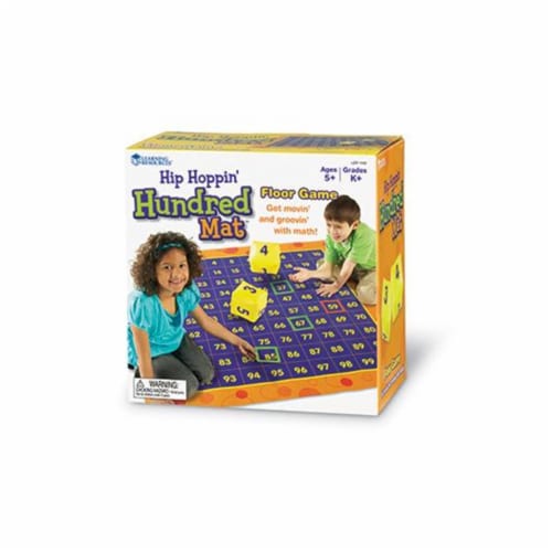 Learning Resources® Hip Hoppin' Hundred Activity Mat Perspective: front
