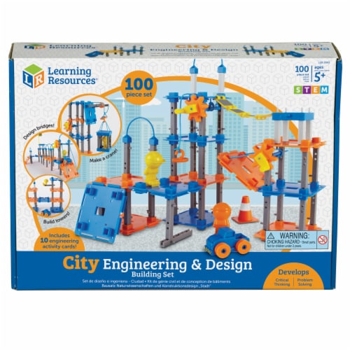 Learning Resources® City Engineering & Design Building Set Perspective: front