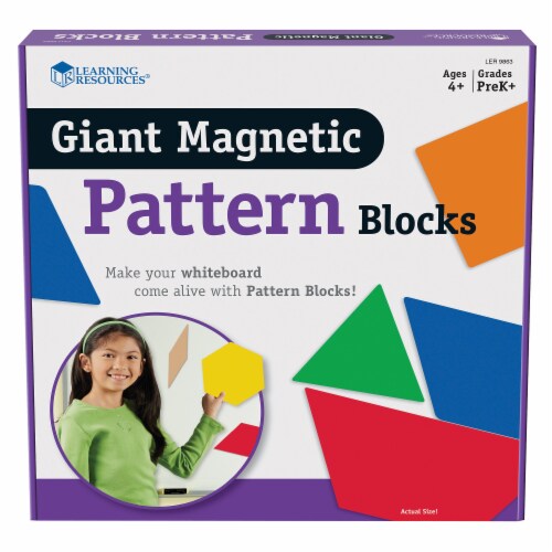 Learning Resources® Giant Magnetic Pattern Blocks Perspective: front