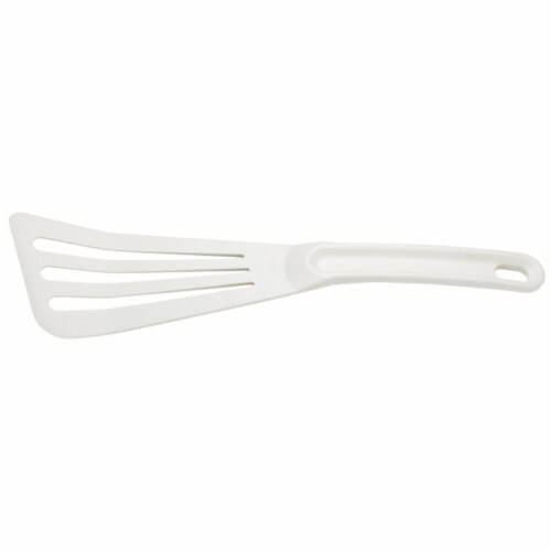 Mercer Tool Hells Tools Hi-Heat 12 x 3.5 in. Slotted Spatula, White Perspective: front