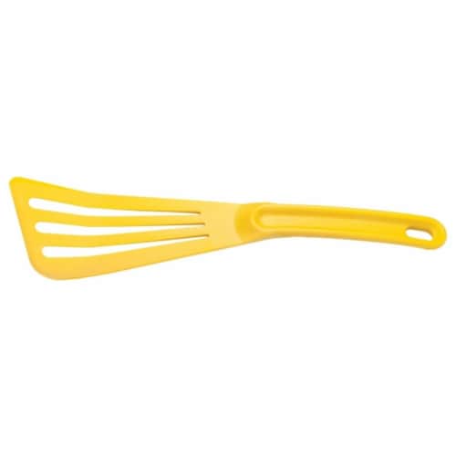 Mercer Tool Hells Tools Hi-Heat 12 x 3.5 in. Slotted Spatula, Yellow Perspective: front