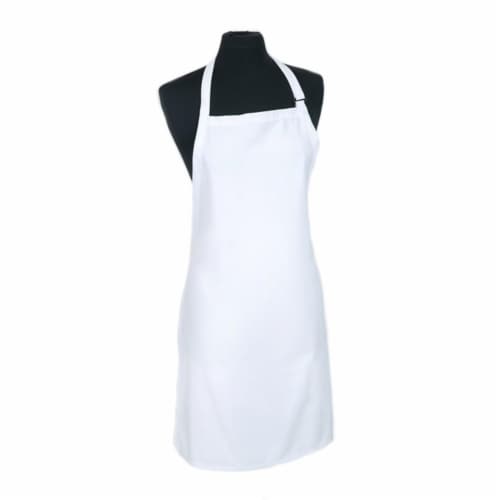 Mercer Tool M61120WH Genesis Bib Apron Without Pocket, White Perspective: front