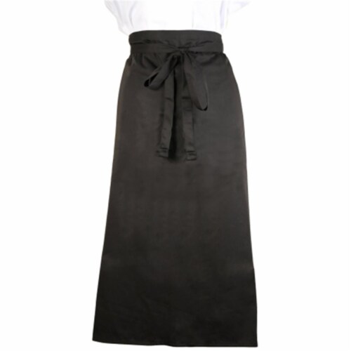 Mercer Tool M61130BK Genesis 2-Sided Bistro Apron, Black Perspective: front