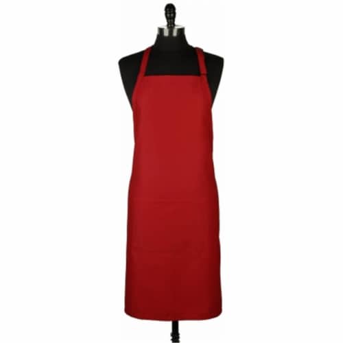 Mercer Tool M61110RD Genesis Bib Apron With Pocket, Red Perspective: front