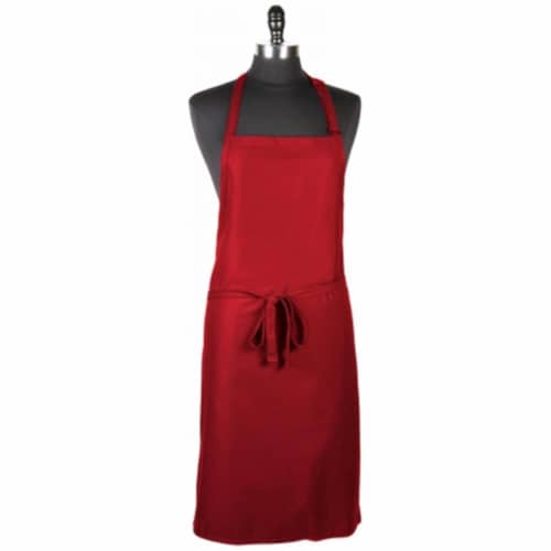 Mercer Tool M61120RD Genesis Bib Apron Without Pocket, Red Perspective: front