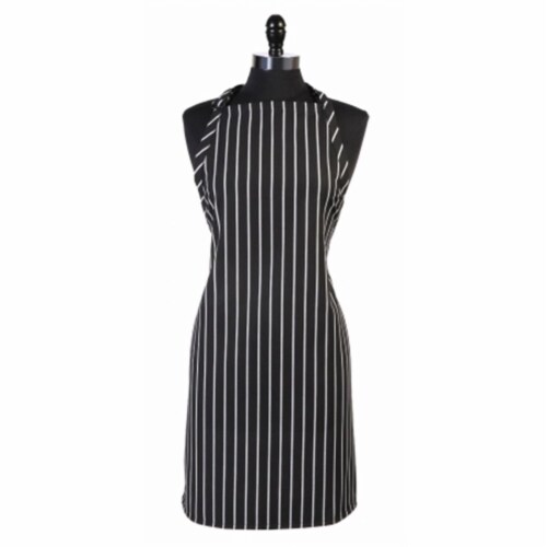 Mercer Tool M61120BCS Genesis Bib Apron Without Pocket, Black Chalk Stripe Perspective: front