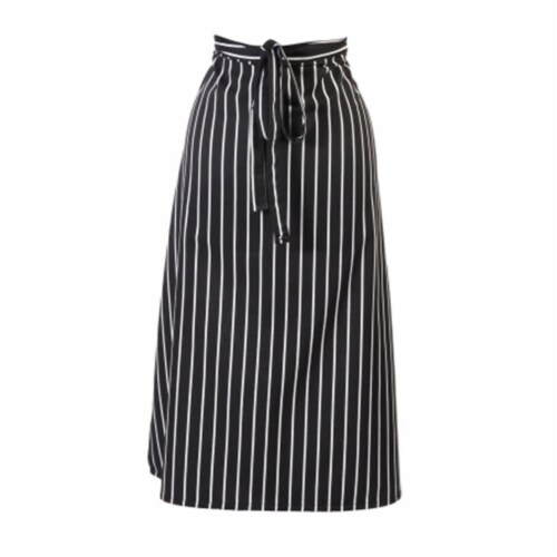 Mercer Tool M61130BCS Genesis 2-Sided Bistro Apron, Black Chalk Stripe Perspective: front