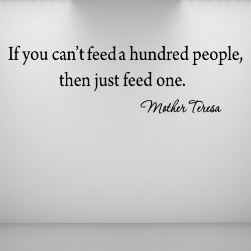 VWAQ If You Can't Feed a Hundred People Then Just Feed One Mother
