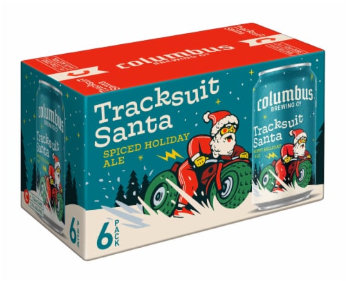 Columbus Brewing Co Tracksuit Santa Spiced Holiday Ale Perspective: front