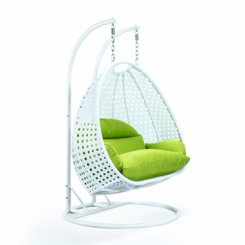 Leisuremod wicker double hanging discount egg swing chair