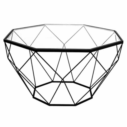 Octagon glass coffee table hotsell