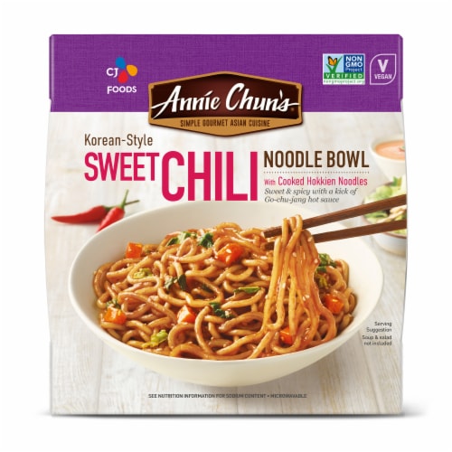 Annie Chun's Korean-Style Sweet Chili Noodle Bowl Non-GMO Vegan Perspective: front
