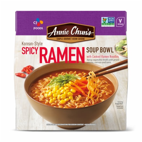 Annie Chun's Korean Style Spicy Ramen Soup Bowl Perspective: front