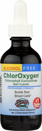Herbs Etc. Mint Flavor ChlorOxygen Chlorophyll Herbal Supplement Perspective: front