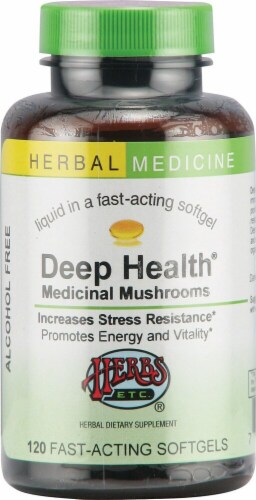 Herbs Etc.  Deep Health® Medicinal Mushrooms Perspective: front