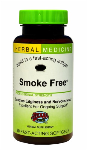 Herbs Etc. Smoke Free® Smoking Cessation Softgels Perspective: front