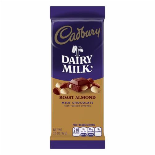 Cadbury Dairy Milk Bar Roast Almond (Pack of 14) Perspective: front