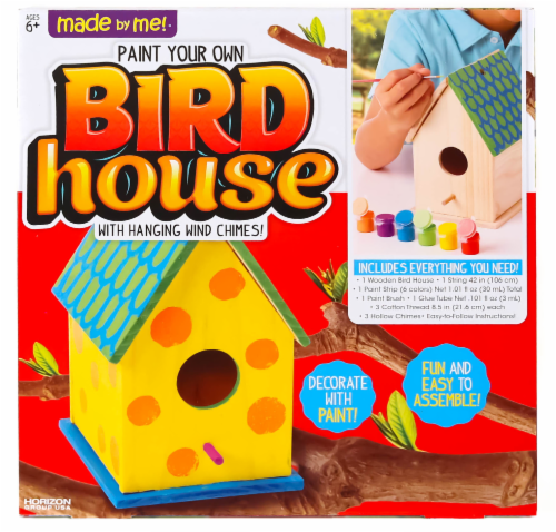 Made By Me Build and Paint Your Own Birdhouse Kit Perspective: front