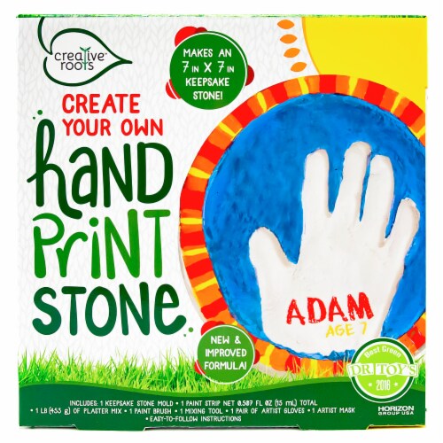 Creative Roots Create Your Own Hand Print Stone Perspective: front