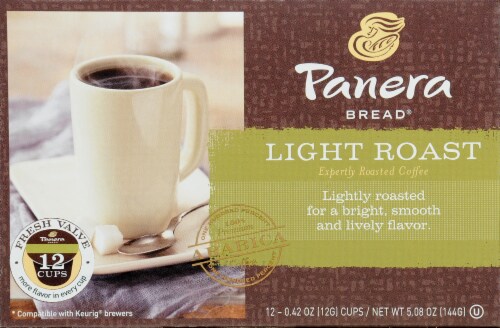 Panera Light Roast Single Serve Coffee Cups Perspective: front