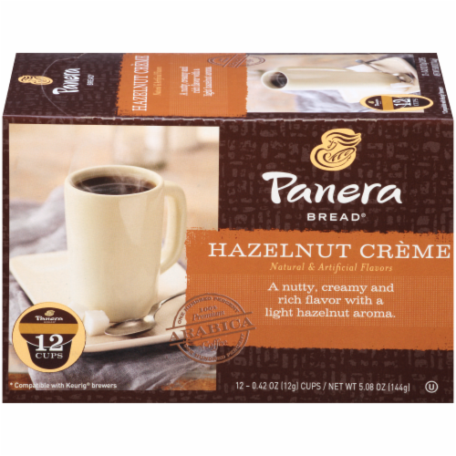 Panera Hazelnut Creme Single Serve Coffee Cups Perspective: front