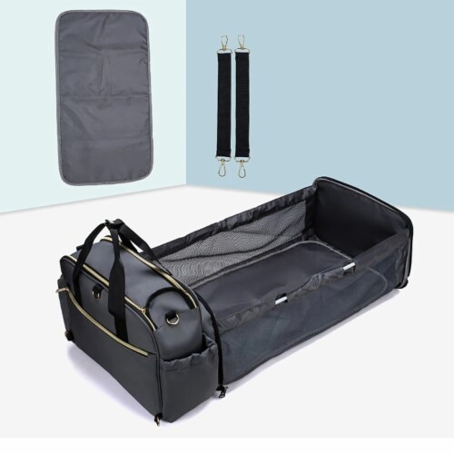 Multi-functional baby diaper bag & Bed