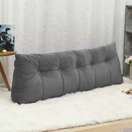 Dark Grey Triangular Headboard Pillow Bedside Cushion Bolster Backrest  Positioning Support, 1 unit - Kroger