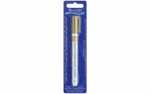 DecoArt Glass Paint Marker 1mm-Gold Perspective: front