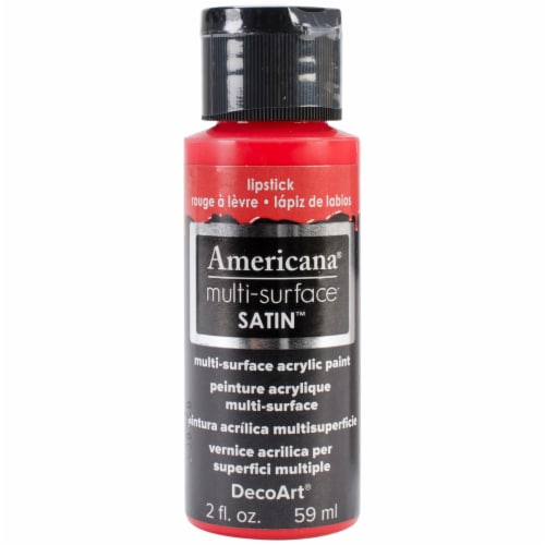 DecoArt® Americana® Multi-Surface Satin™ Lipstick Red Acrylic Paint Perspective: front