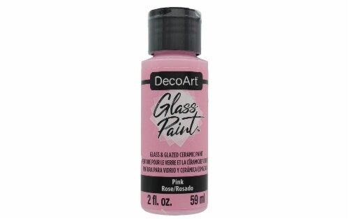 Decoart Glass Paint 2oz Pink Perspective: front
